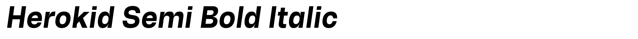 Herokid Semi Bold Italic image
